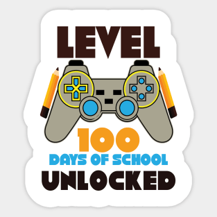 Level 100 completed 100 days of school unlocked Sticker